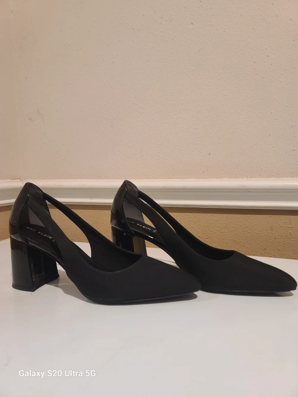 Anne Klein Black Pointed Slingback Pumps